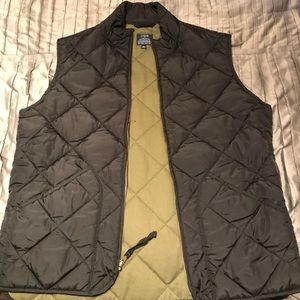 J. Crew medium black quilted vest